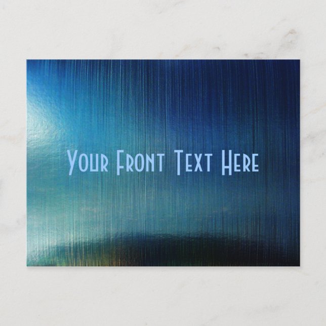 Blue Metalline Sheen Postcard (Front)
