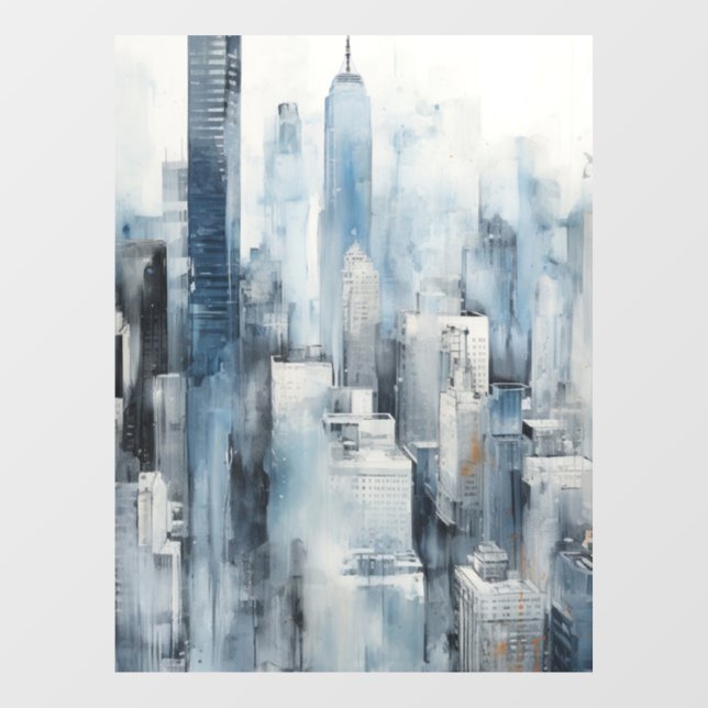 Blue Metropolis Window Cling (Sheet)