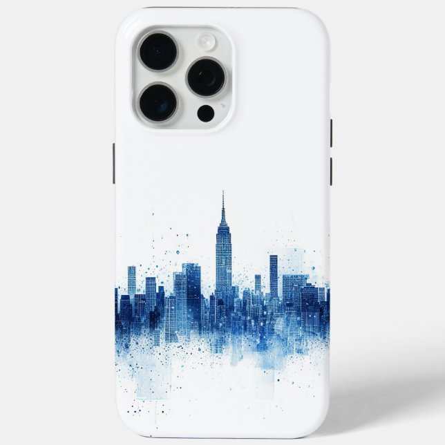 Blue metropolitan architecture panorama Case-Mate iPhone case (Back)