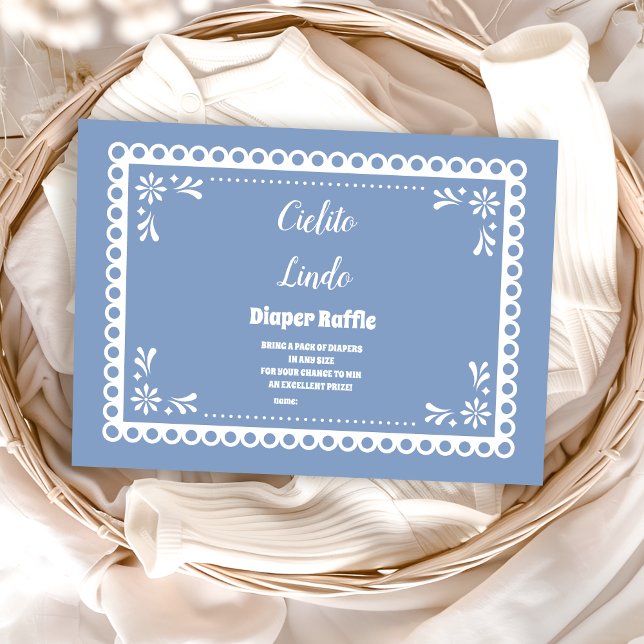 Blue Mexican Cielito Lindo  Diapper Raffle Enclosure Card (Creator Uploaded)
