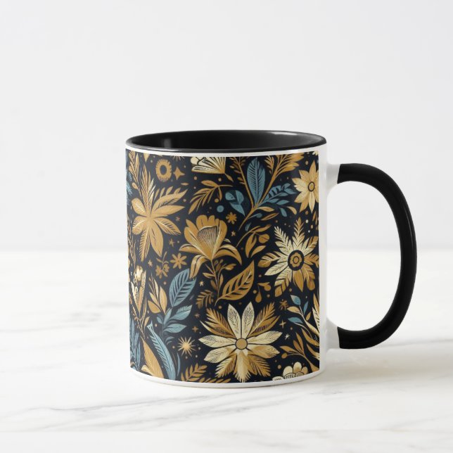 Blue Mexican Floral Mug (Right)