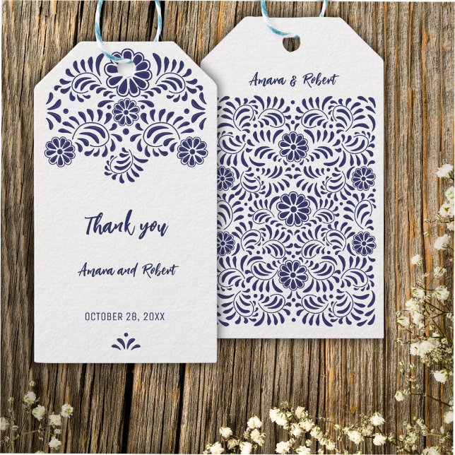 BLUE MEXICAN TALAVERA GIFT TAGS (Creator Uploaded)