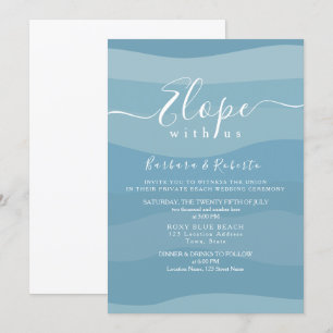 Blue Micro Wedding Invitation