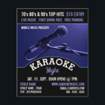 Blue Microphone, Karaoke Event Advertising Flyer<br><div class="desc">Blue Microphone,  Karaoke Event Advertising Flyer by The Business Card Store.</div>