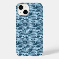 Blue military pixelated camouflage pattern