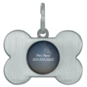 Blue Milky Way Over The Ozarks Pet ID Tag