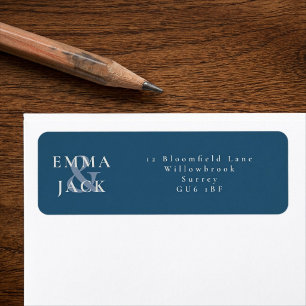 Blue Minimal ampersand names address