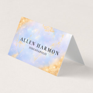 Blue Minimal Custom Family Name   5-Minute Edit Business Card