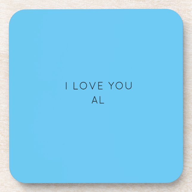 blue minimal modern simple gift coaster (Front)