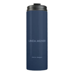 Blue minimal simple business thermal tumbler