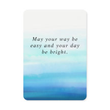 Blue Minimal Watercolor Waves Enclosure Card