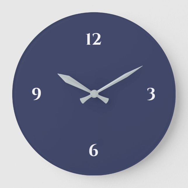Blue Minimalist Large Clock (Front)
