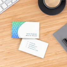 Blue Minimalist Modern Geometric Business Card