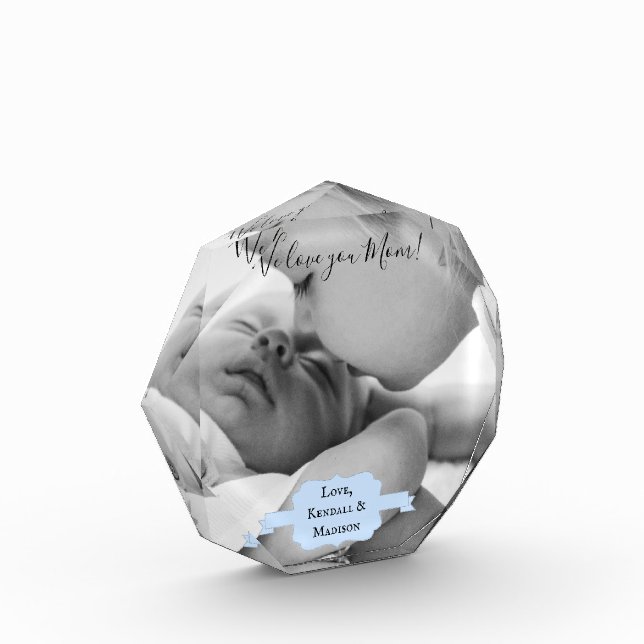 Blue Minimalist Photo Mother's Day (Left)