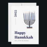 Blue Minimalist Watercolor Menorah Candle Hanukkah Holiday Card<br><div class="desc">© Gorjo Designs. Made for you via the Zazzle platform.

// Need help customizing your design? Got other ideas? Feel free to contact me (Zoe) directly via the contact button below.</div>