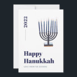 Blue Minimalist Watercolor Menorah Candle Hanukkah Holiday Card<br><div class="desc">© Gorjo Designs. Made for you via the Zazzle platform.

// Need help customizing your design? Got other ideas? Feel free to contact me (Zoe) directly via the contact button below.</div>