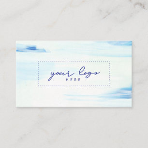 Blue & Mint Abstract Art Logo Business Card