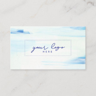 Blue & Mint Abstract Art Logo Business Card