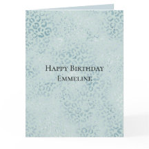 Blue Mint Leopard Print Glitter     