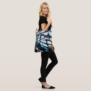 Blue Mirror Mosaic Tote Bag