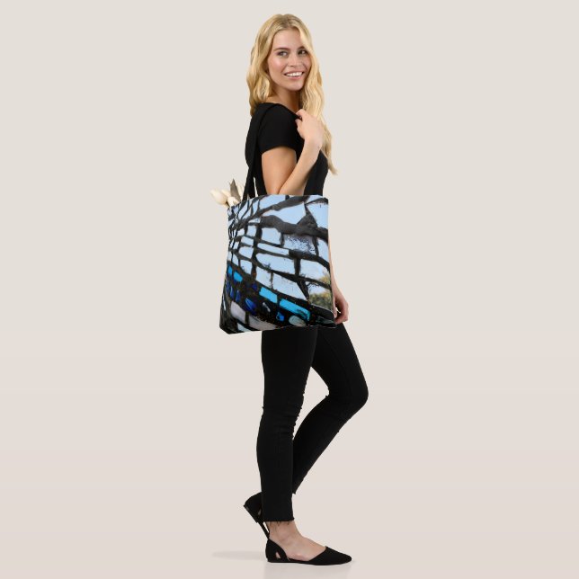 Blue Mirror Mosaic  Tote Bag (On Model)