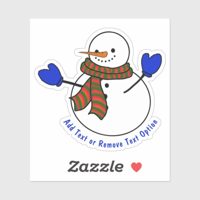 Blue Mittens Snowman Christmas (Sheet)
