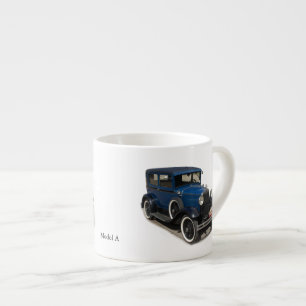 Blue Model A espresso mug