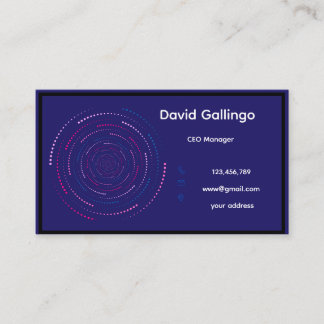 blue modern absStandard, 3.5" x 2.0" Business Card