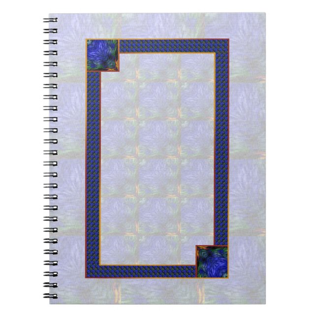 Blue Modern Abstract Notebook (Front)