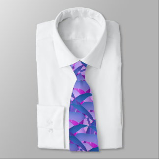 Blue Modern Art Graphic Print Tie