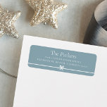 Blue | Modern Bow Simple Minimal Return Address<br><div class="desc">Sweet and simple return address labels feature a minimalist layout that's perfect for your Christmas holiday greetings or all year long. Customise with your family name and address in clean,  classic serif typeface on a soft light blue background. A petite bow across the top completes the design.</div>