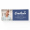 Blue Modern Brush Script Photo Graduation Party