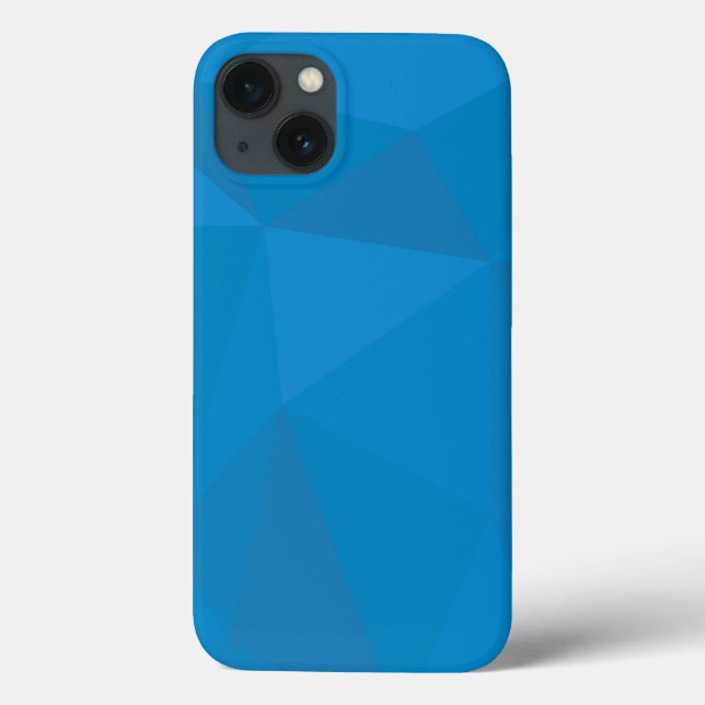 Blue, modern, cool, trendy, futuristic triangles Case-Mate iPhone case (Back)