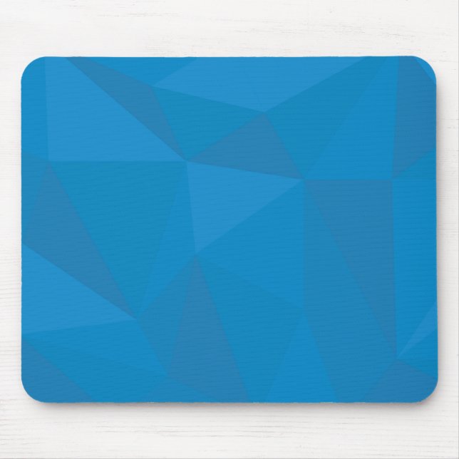 Blue, modern, cool, trendy, futuristic triangles mouse mat (Front)