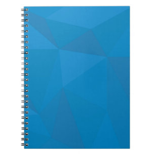 Blue, modern, cool, trendy, futuristic triangles notebook