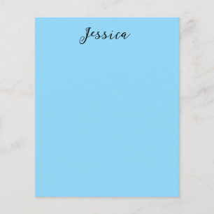 Blue Modern Elegant Plain Simple Professional Name Flyer