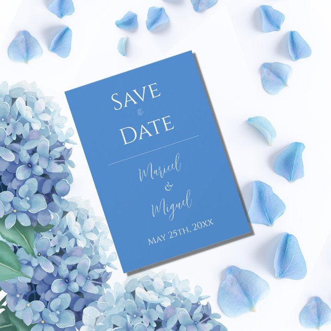 Blue Modern Elegant Simple Save The Date (Creator Uploaded)
