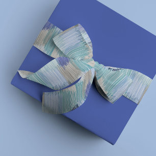Blue Modern Fringe Satin Ribbon