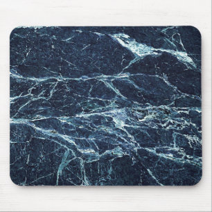 Blue modern marble pattern mouse mat