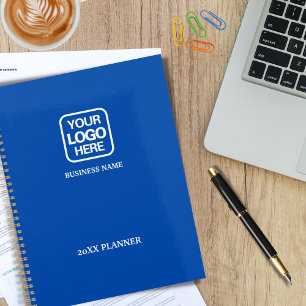 Blue   Modern Professional White Business Logo Planner