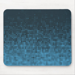 Blue, modern, retro, cool, trendy dot pattern mouse mat
