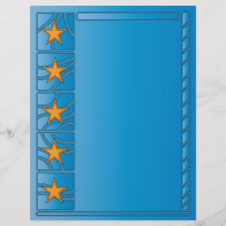 Blue modern scrapbook paper design with stars