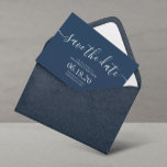 Blue Modern Script Wedding Save the Date<br><div class="desc">Simple Modern Script Wedding Save the Date cards. For more advanced customisation of this design,  please click the "Customise" button! Matching items and more colour options are also available by request.</div>