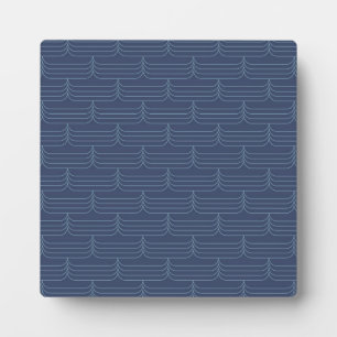 Blue, modern, simple cool illustration plaque
