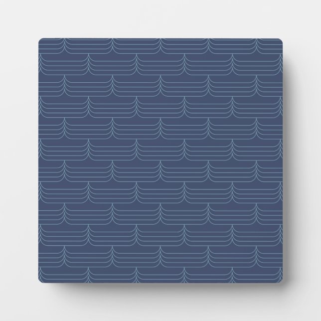 Blue, modern, simple cool illustration plaque (Front)