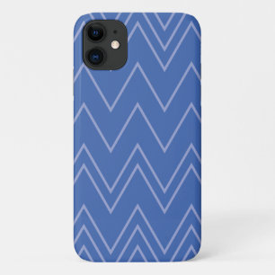 Blue, modern, simple, cool, trendy zigzag pattern iPhone 11 case