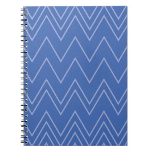 Blue, modern, simple, cool, trendy zigzag pattern notebook