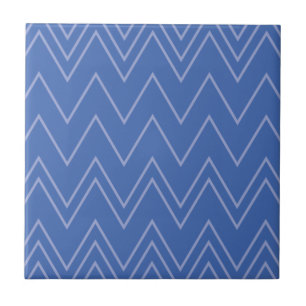 Blue, modern, simple, cool, trendy zigzag pattern tile