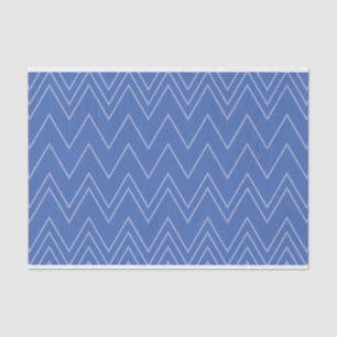 Blue, modern, simple, cool, trendy zigzag pattern tissue paper