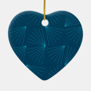Blue, modern, simple light celebration concept ceramic tree decoration